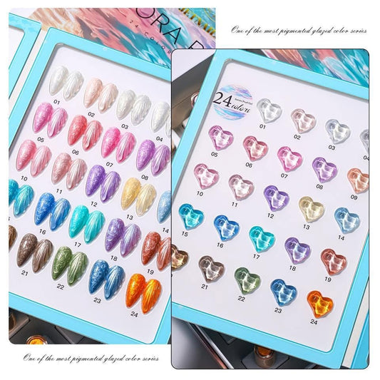 High Reflective Pearl Gel Collection of 24 colors