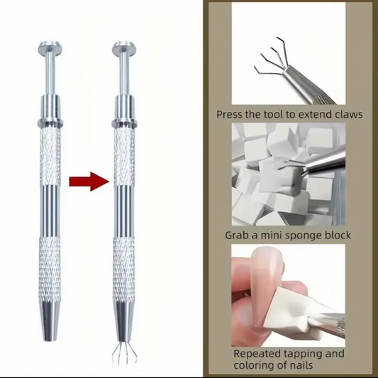 Cây Kẹp Mút Dặm Màu Ombre , Dặm màu Hoa Gel Nổi