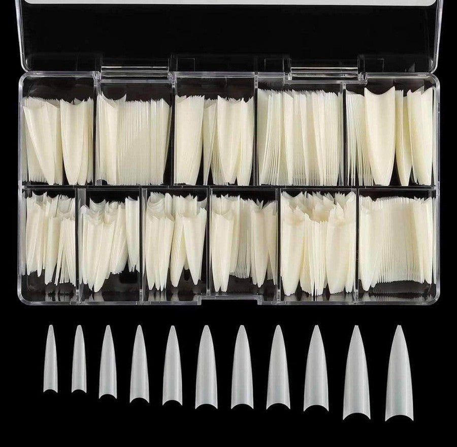 Natural Stiletto Tips (Pack of 600 pcs)