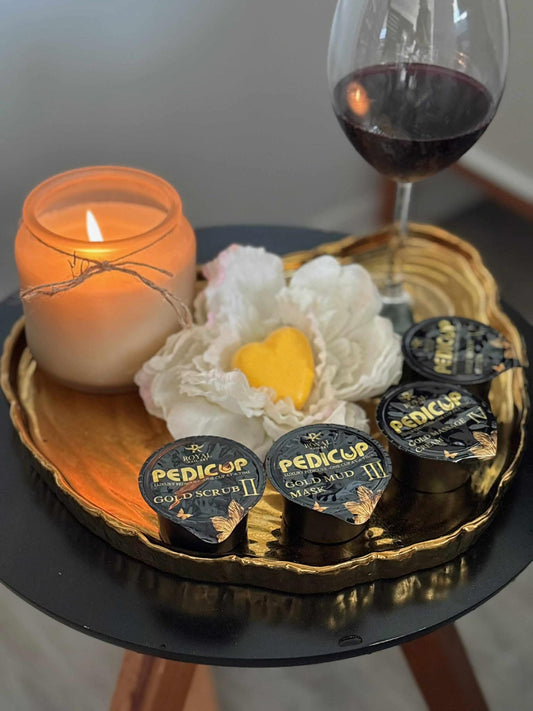 Golden Deluxe 5 Steps Làm Chân Super Luxury Golden PediCup