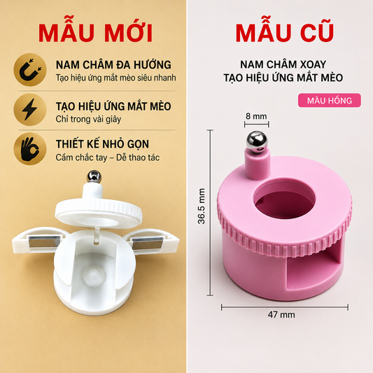 Nam Châm Cat Eyes Xoay Lòng Đào 2027 Cải Tiến (New)