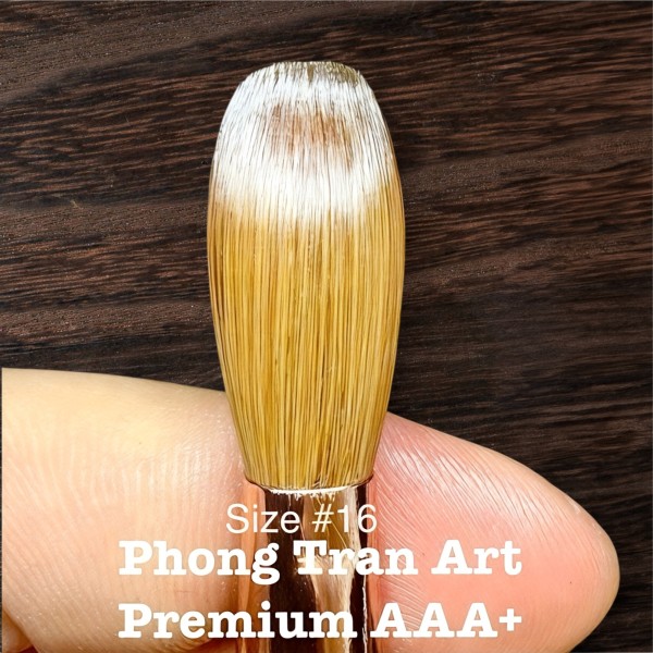 PHONG TRAN ART PREMIUM BRUSH AAA+ 100% KOLINSKY (SIZE 16)
