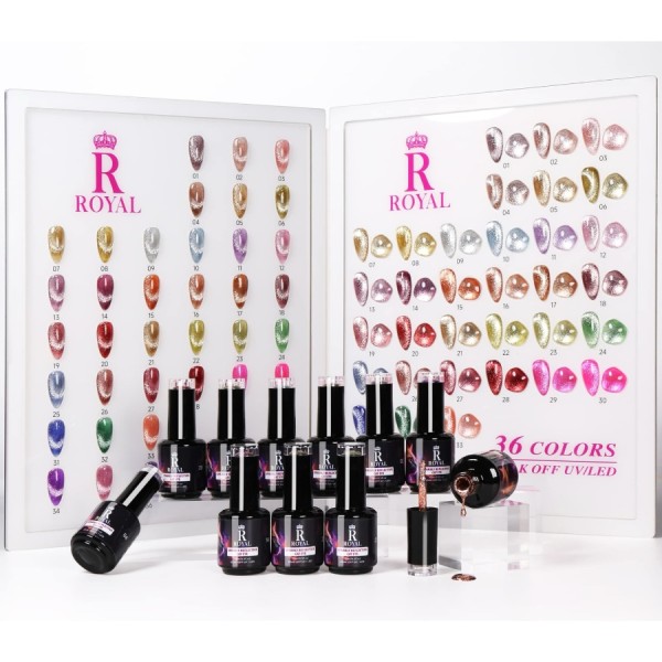 Royal SPARKLY REFLECTIVE  Cateyes 36 Colors Collection