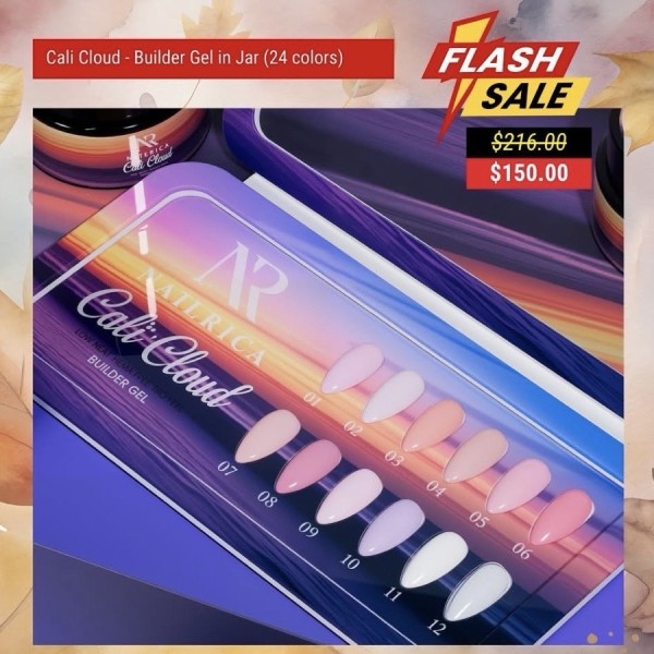 NAILRICA Builder Gel "Cali Cloud" Collection of 12 Colors