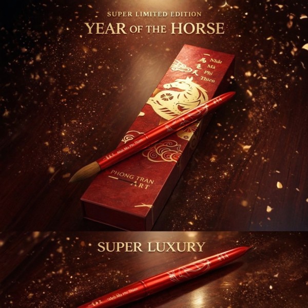 Nhất Mã Phi Thiên Phiên Bản Cọ Tết Bính Ngọ 2026 Phẩm Chất Cao Size 14