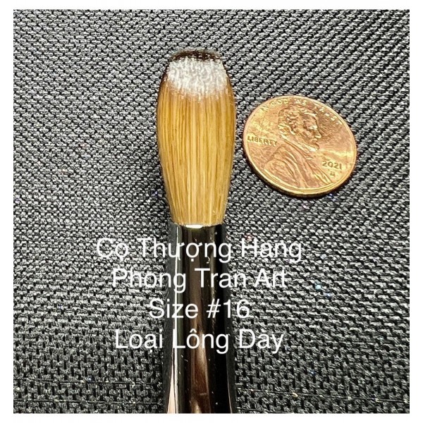 PREMIUM BRUSH AAA+ by PHONG TRAN 100% KOLINSKY (SIZE 16 Thick Hair)