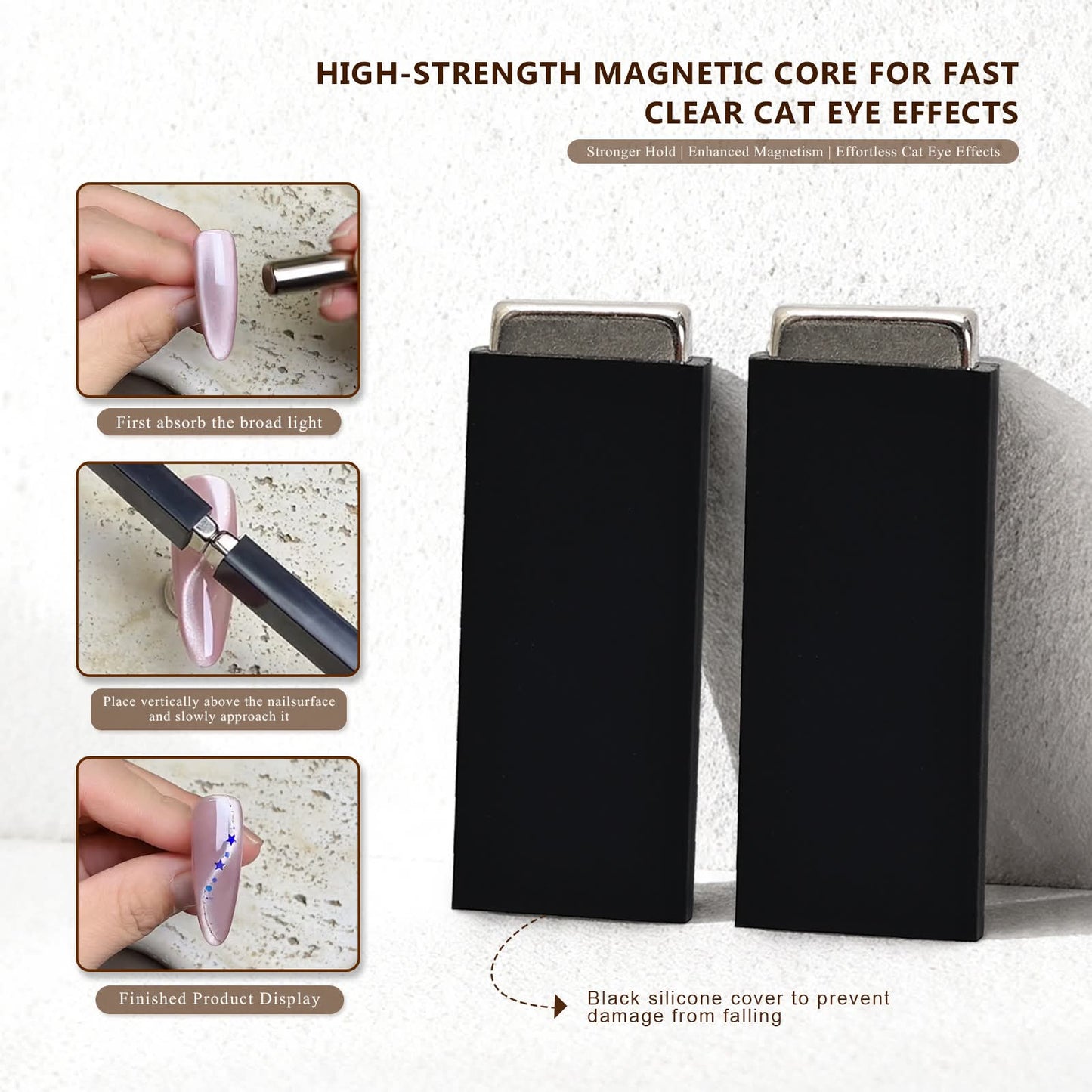 Nam Châm Ngắn Bọc Nhựa pack of 2 (New)