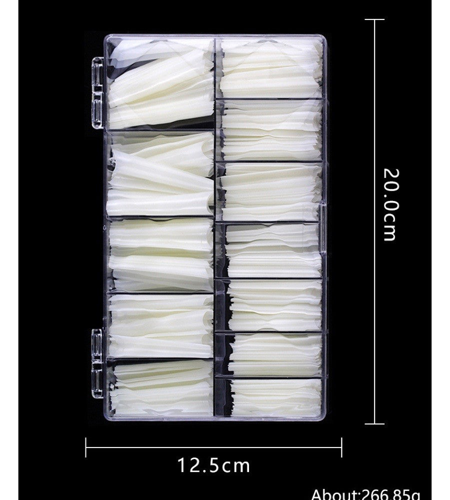 XXL No-C Curve Coffin Natural Tips (Box of 420 tips)