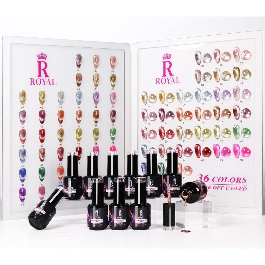 Royal SPARKLY REFLECTIVE Cateyes 36 Colors Collection