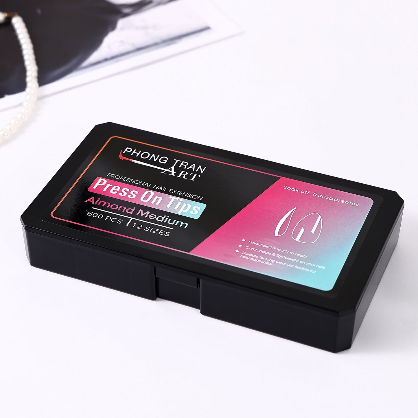 Almond Medium Press-On Gel X Tips