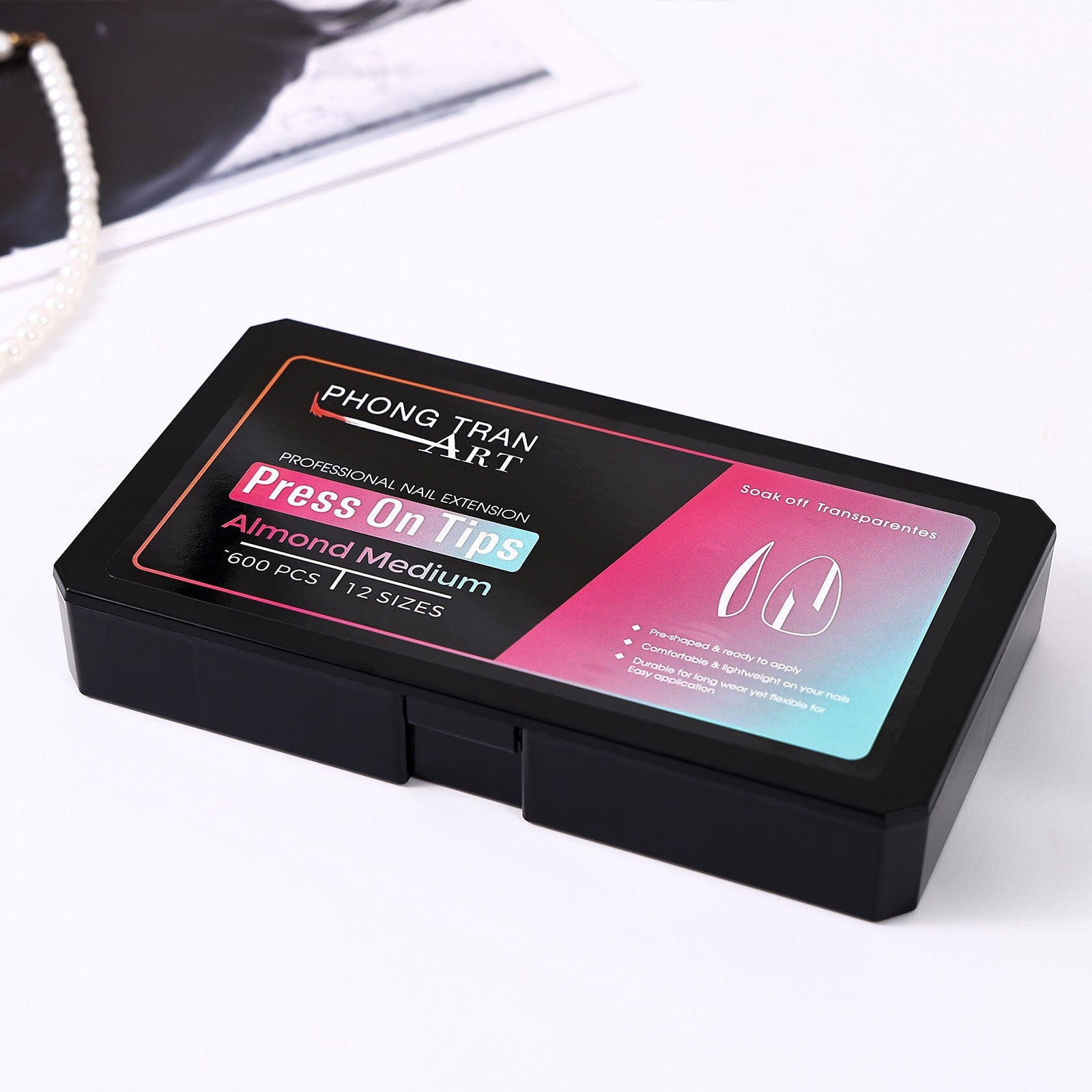 Almond Medium Press-On Gel X Tips