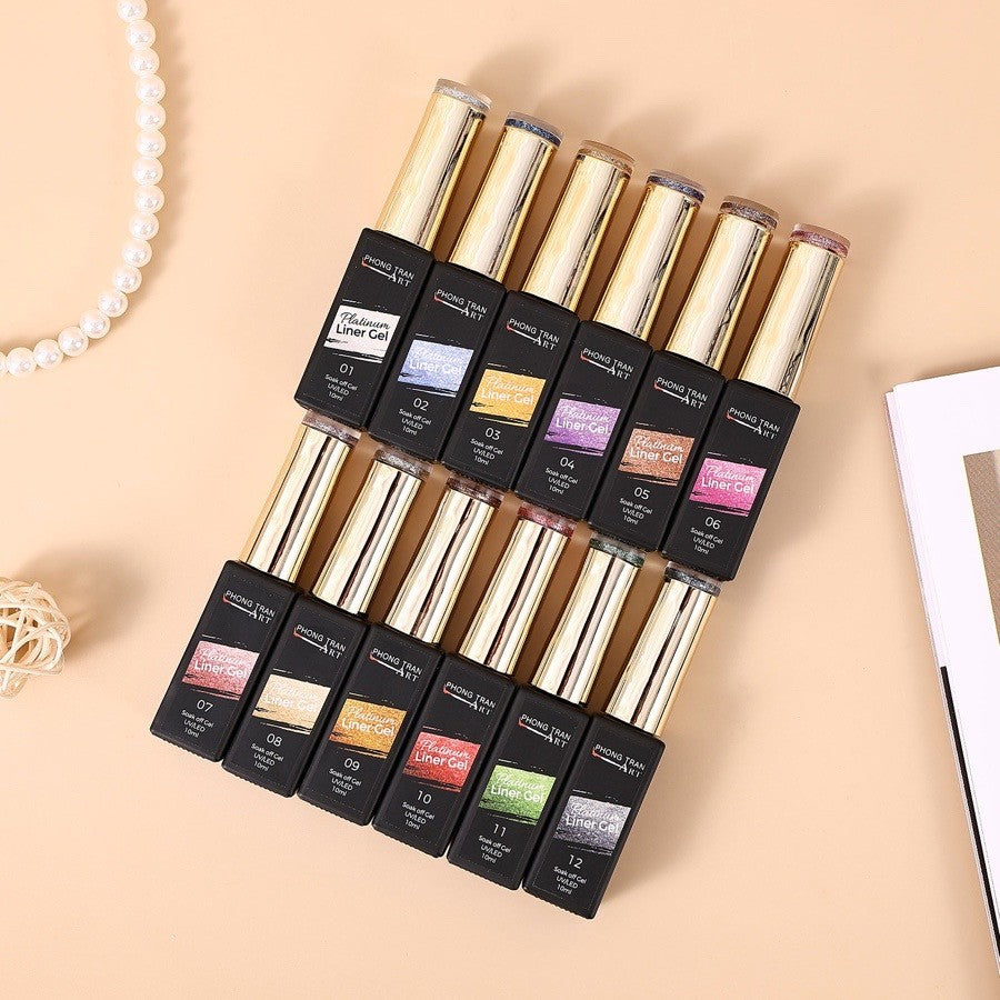 GLITTER GEL LINNER DESIGN ( SET OF 12 Kim Tuyến)