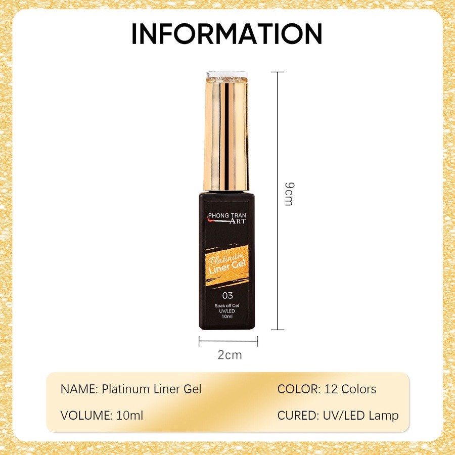 GLITTER GEL LINNER DESIGN ( SET OF 12 Kim Tuyến)