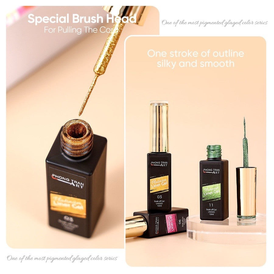 GLITTER GEL LINNER DESIGN ( SET OF 12 Kim Tuyến)