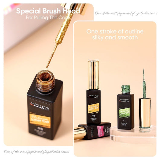 GLITTER GEL LINNER DESIGN ( SET OF 12 Kim Tuyến)