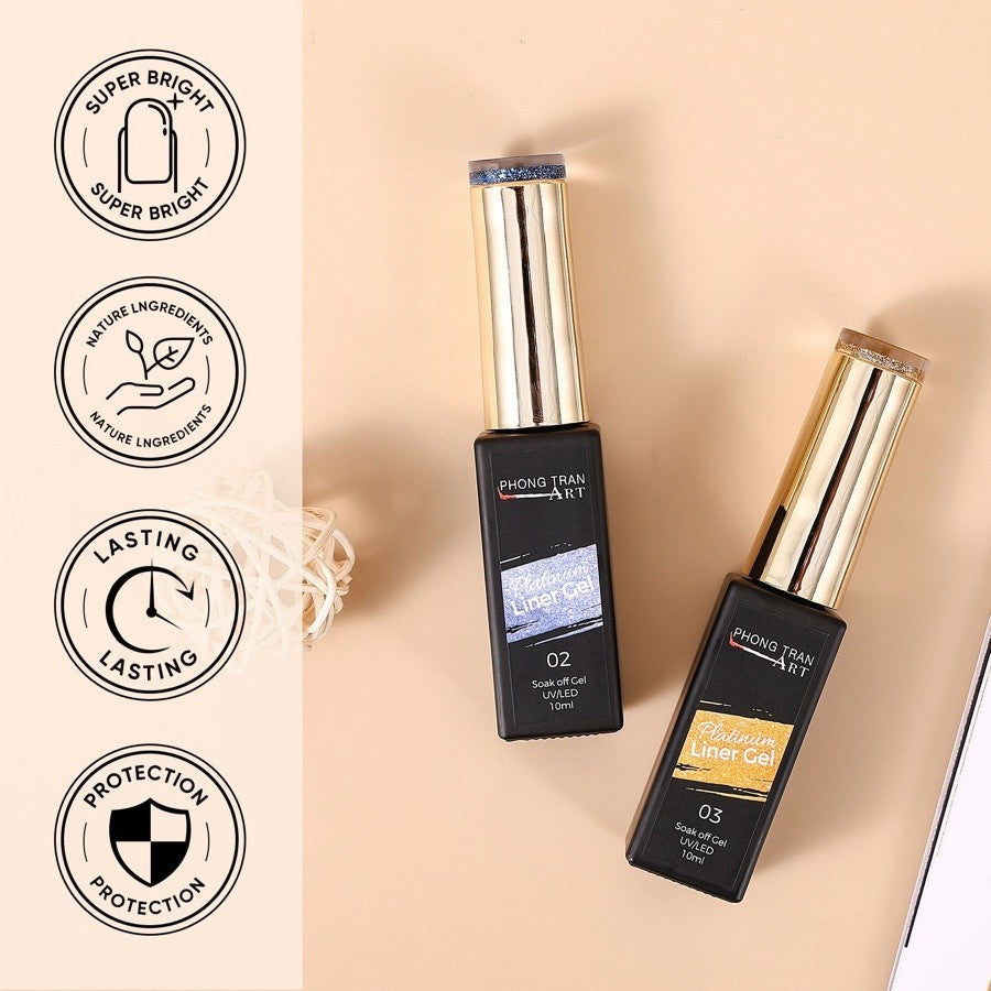 GLITTER GEL LINNER DESIGN ( SET OF 12 Kim Tuyến)