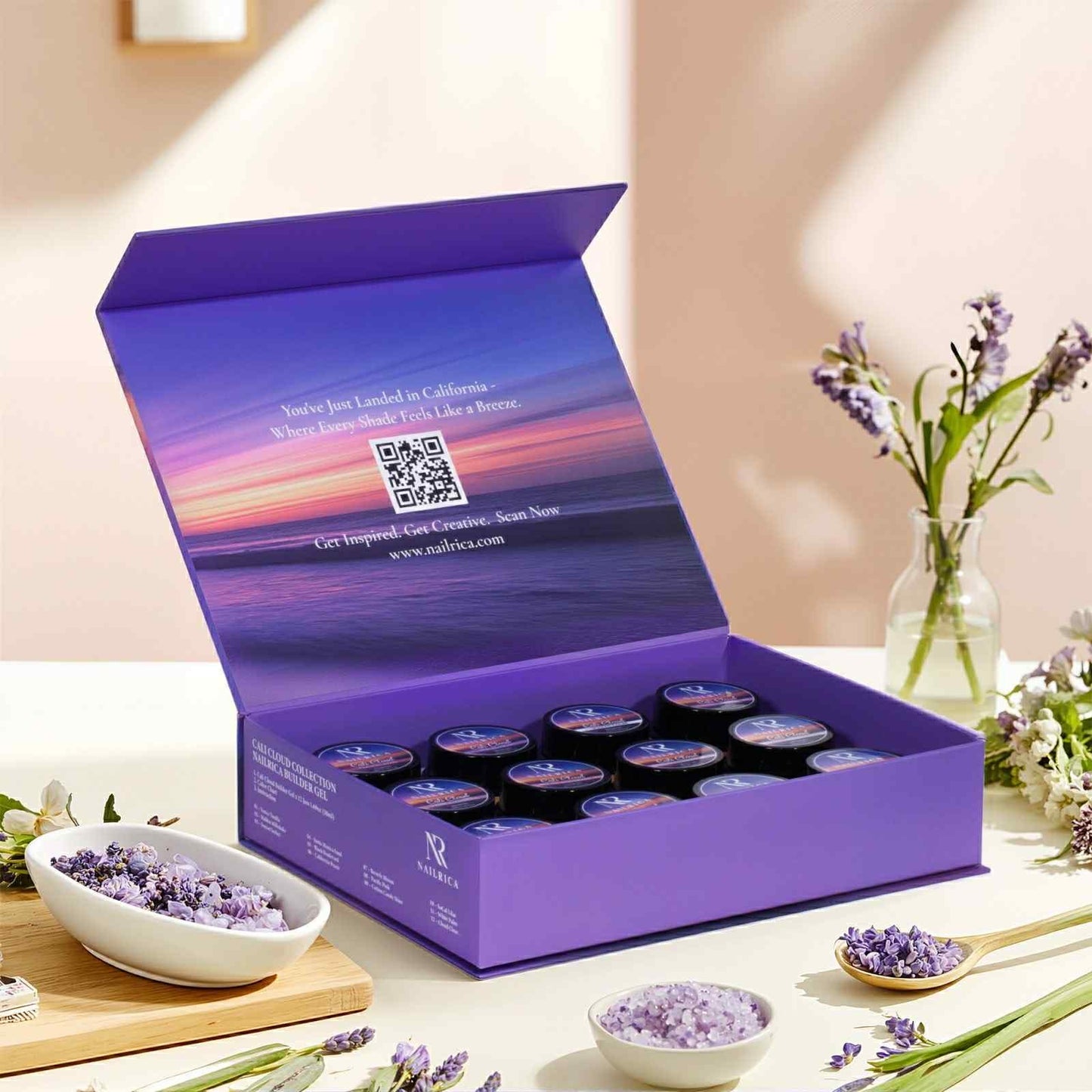 NAILRICA Builder Gel "Cali Cloud" Collection of 12 Colors