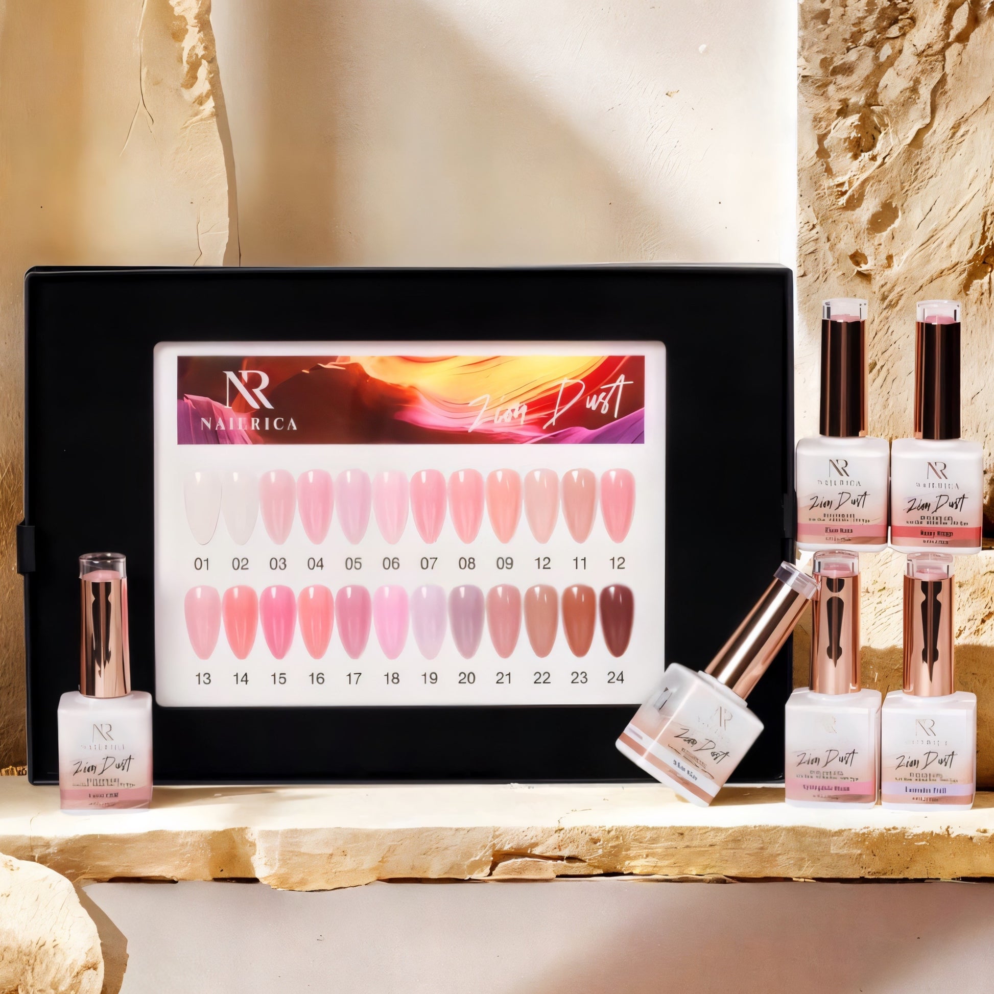 NAILRICA Builder Gel in Botle (BIAB) Zion Collection of 24 Colors