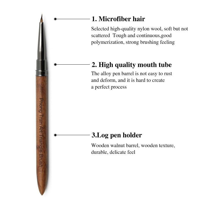 Triangle Brush (Cọ Vẽ Tam Giác Cán Gỗ)