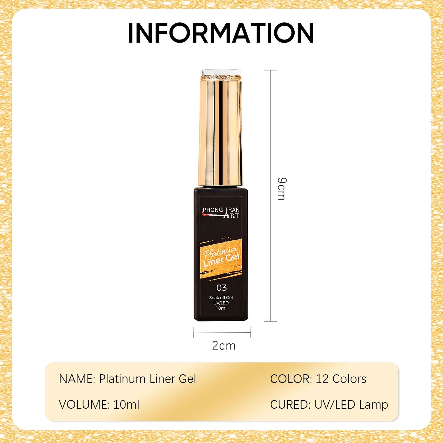 Chai Lẻ Kim Tuyến Gold/Silver Platinum Linner