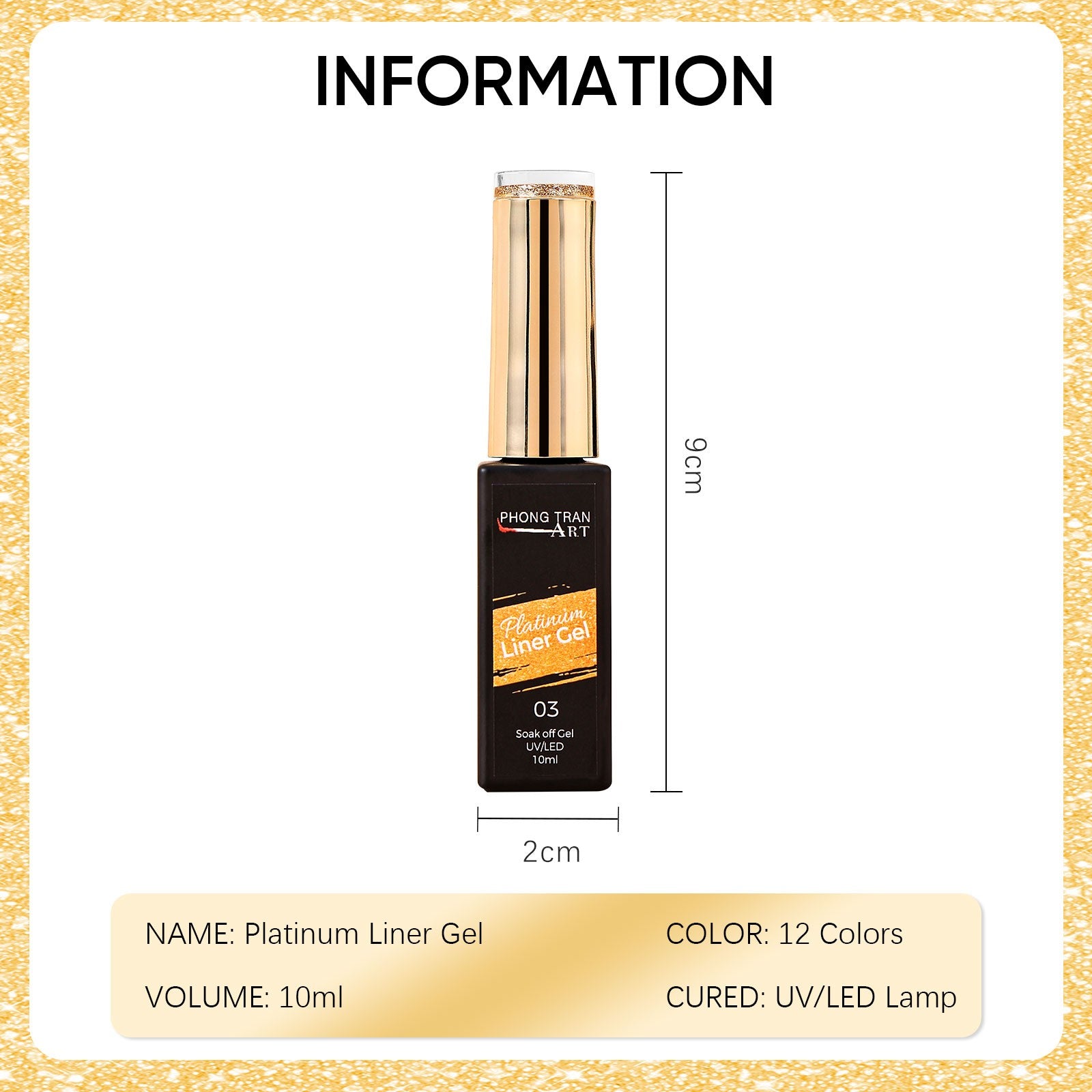 Chai Lẻ Kim Tuyến Gold/Silver Platinum Linner