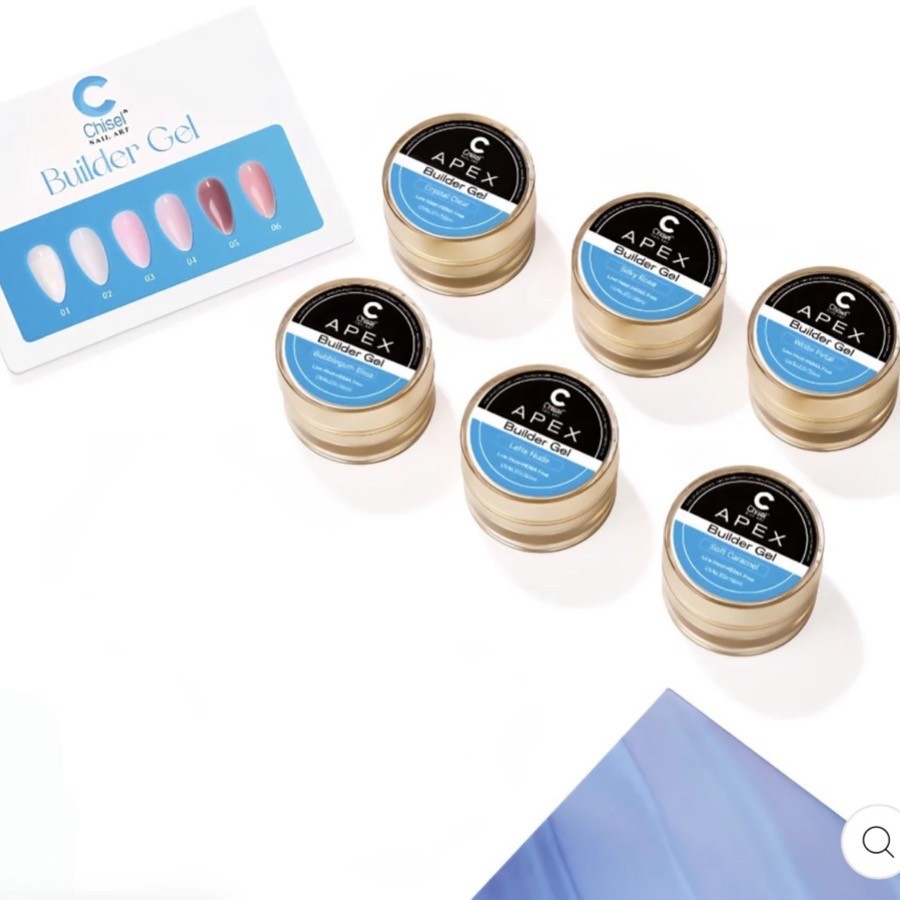 Chisel Builder Gel Collection of 6 colors