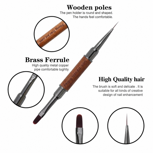 Builder Gel Brush (ROUND Dual Heads)