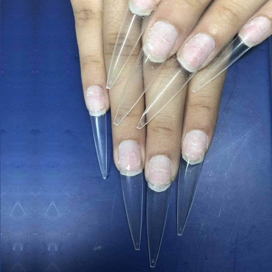 Clear Stiletto Tips (Pack of 600 pcs)