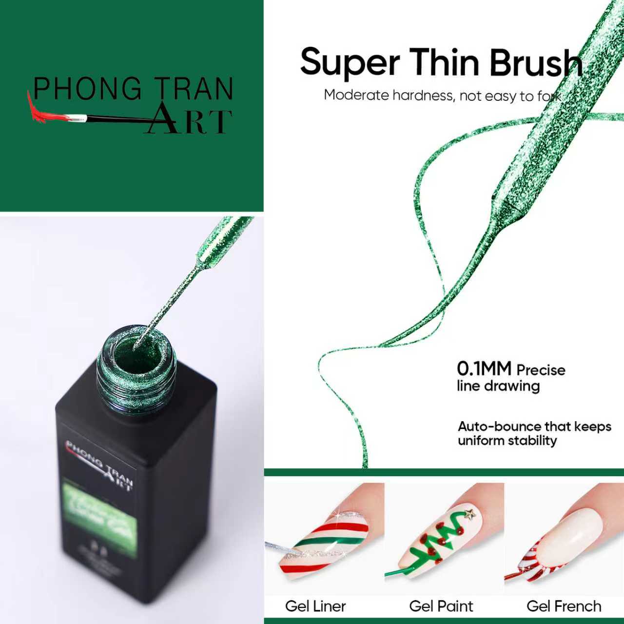 GLITTER GEL LINNER DESIGN ( SET OF 12 Kim Tuyến)