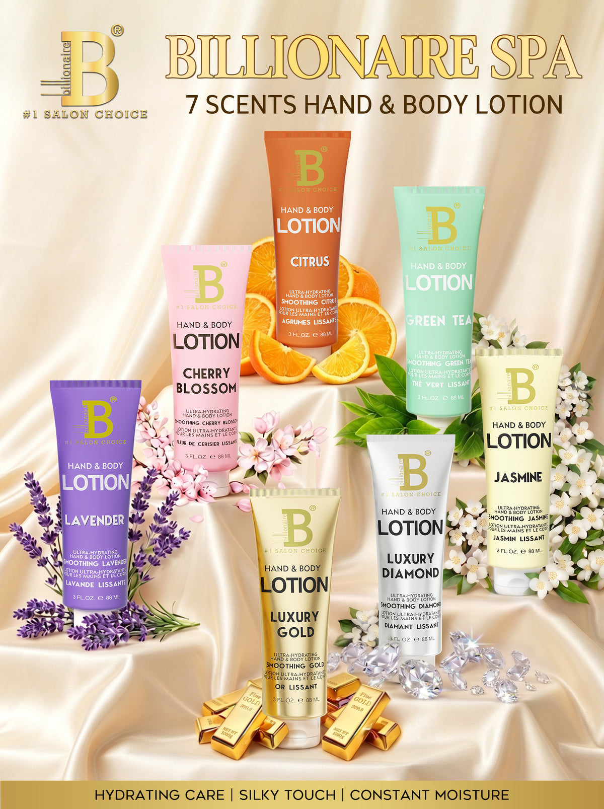 Lotion Holiday Gift tặng Khách Billionaire Tuýp 3oz (5 tặng 1)
