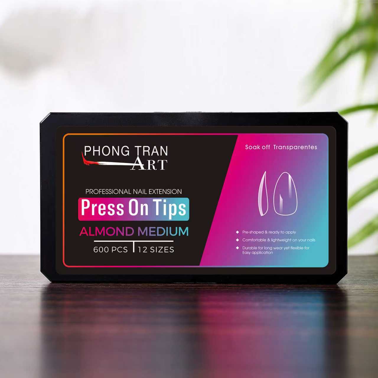 Almond Medium Press-On Gel X Tips