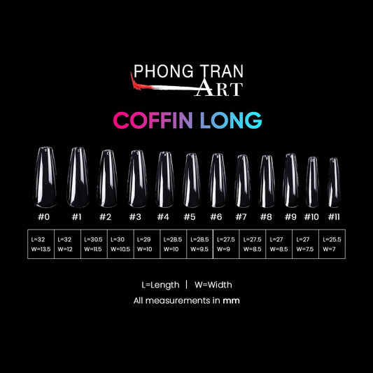 Coffin Long Press-On Gel-X Tips