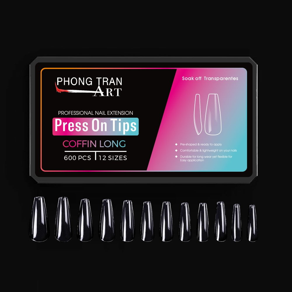 Bundle Press-On Gel-X Kit (Gel-X Light+ Press On Kit-4 shapes Tip Box)