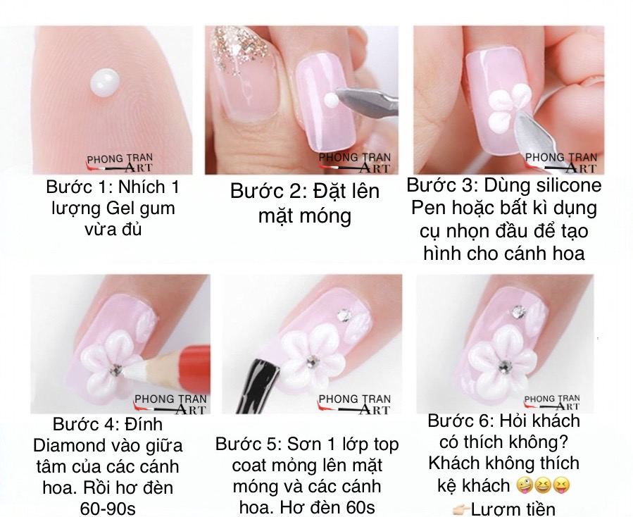 Gel Gum Nặn Hoa 3D (White)