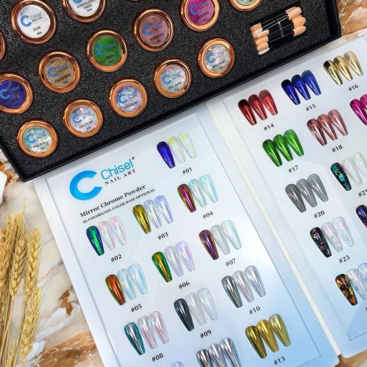 Chisel Super High Reflective Chrome & GALAXY FLAKES Collection (Set of 26 Colors)