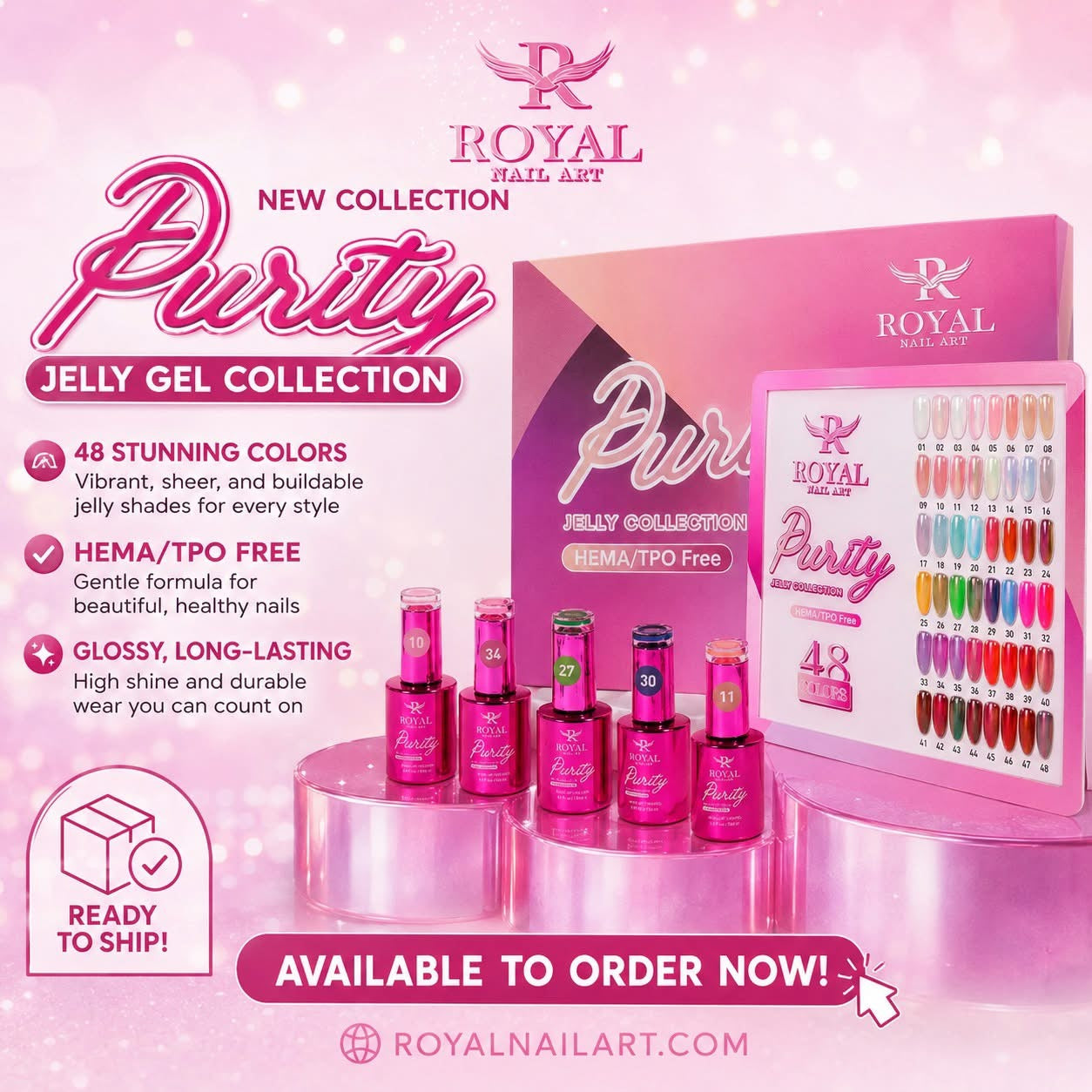 Royal Jelly PURITY Collection 48 Màu ( New Hot Trending )