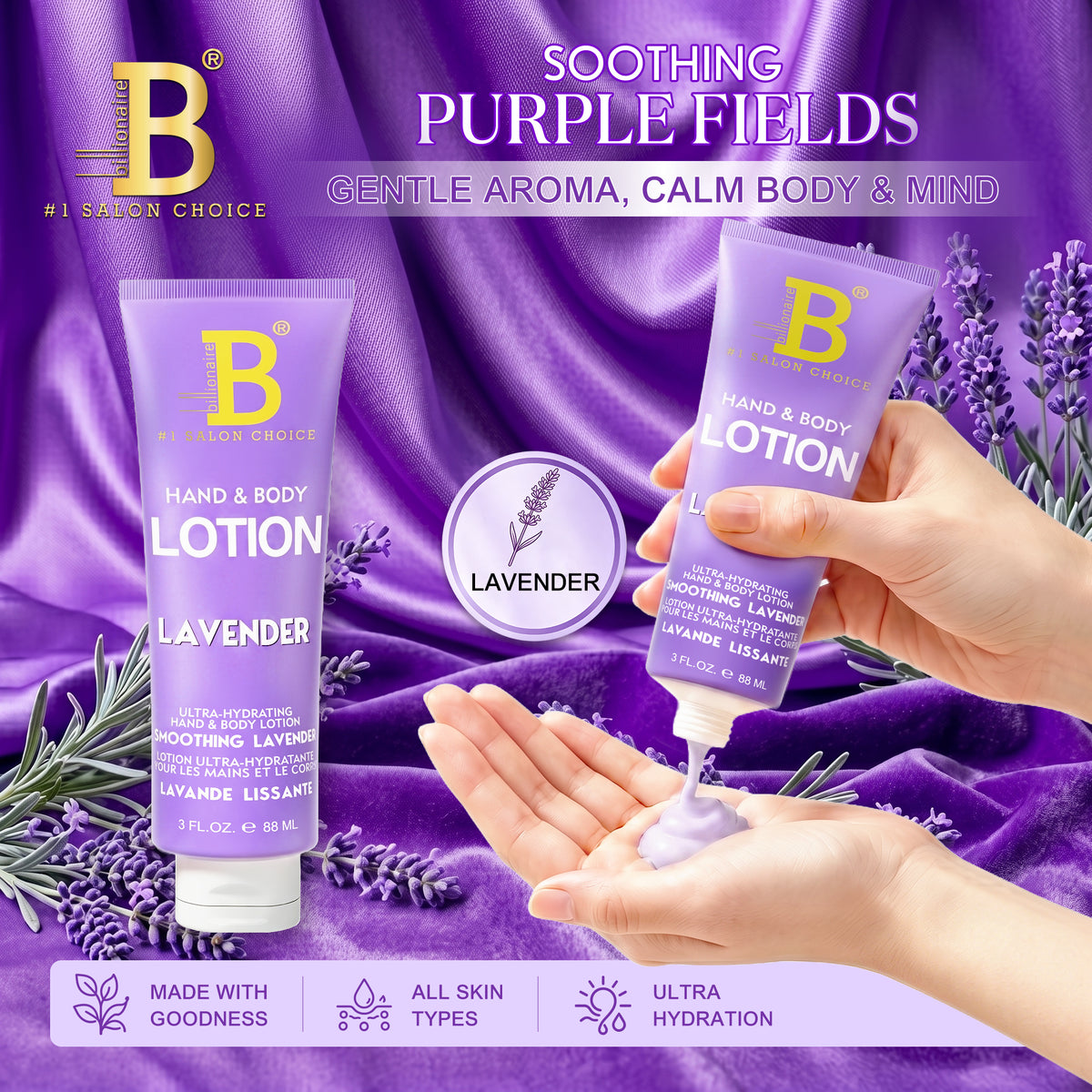 Lotion Holiday Gift tặng Khách Billionaire Tuýp 3oz (5 tặng 1)
