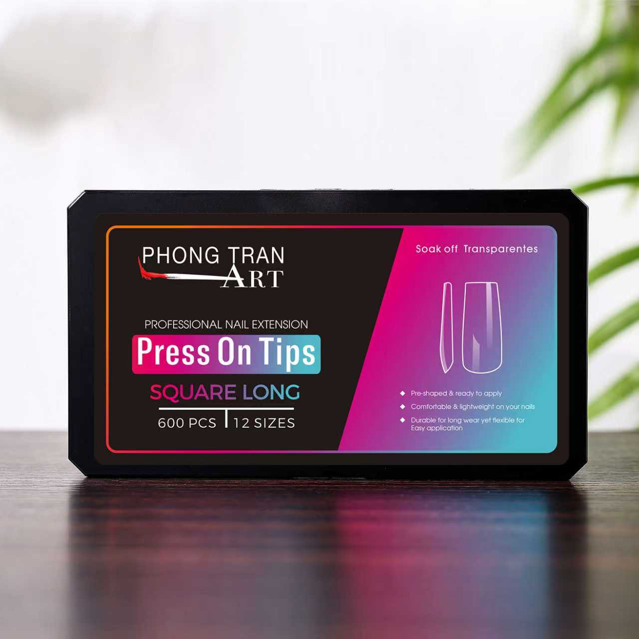 Square Long Press-On Gel X Tips