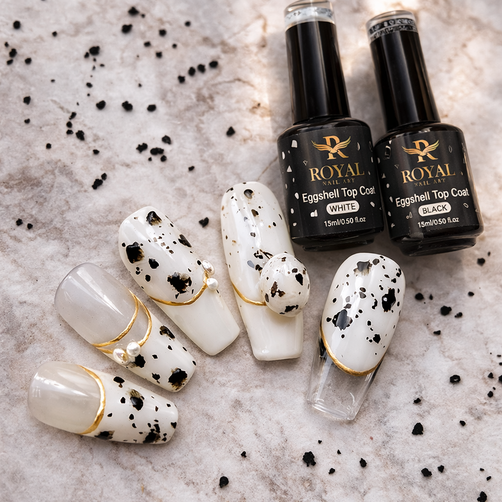 Gel Trứng Cút Loại Mới (Eggshell New) 1 Cặp Trắng Đen