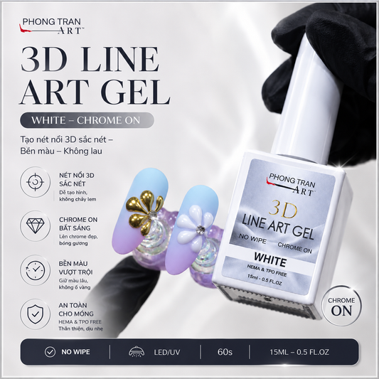 Gel Vẽ Nổi 3D Chrome On (New)