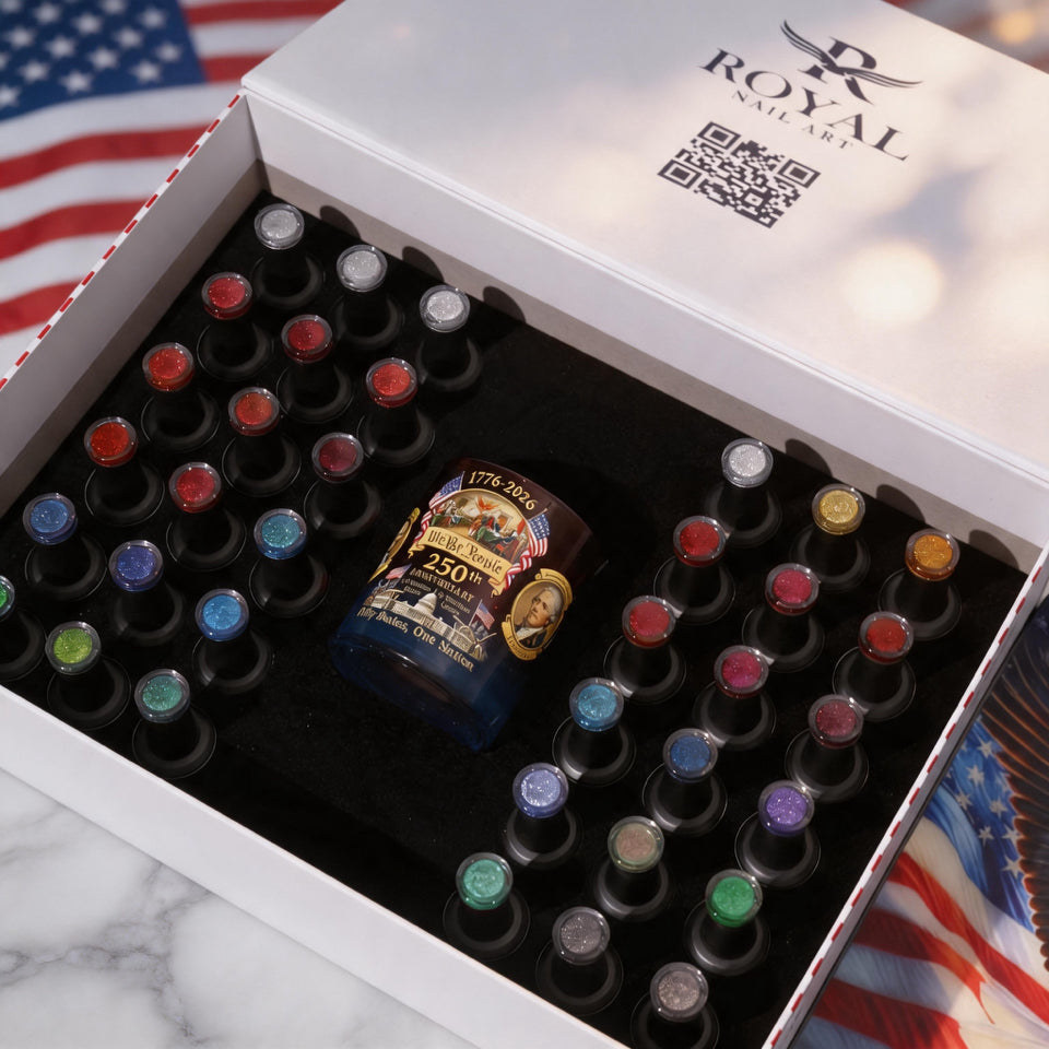 Royal AMERICA 250th 36 Colors CAT EYE COLLECTION + FREE SUPER RARE LIMITED AMERICA 250 GLASS CUP