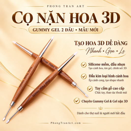 Cọ Nặn Hoa Gummy Gel 2 đầu (New)