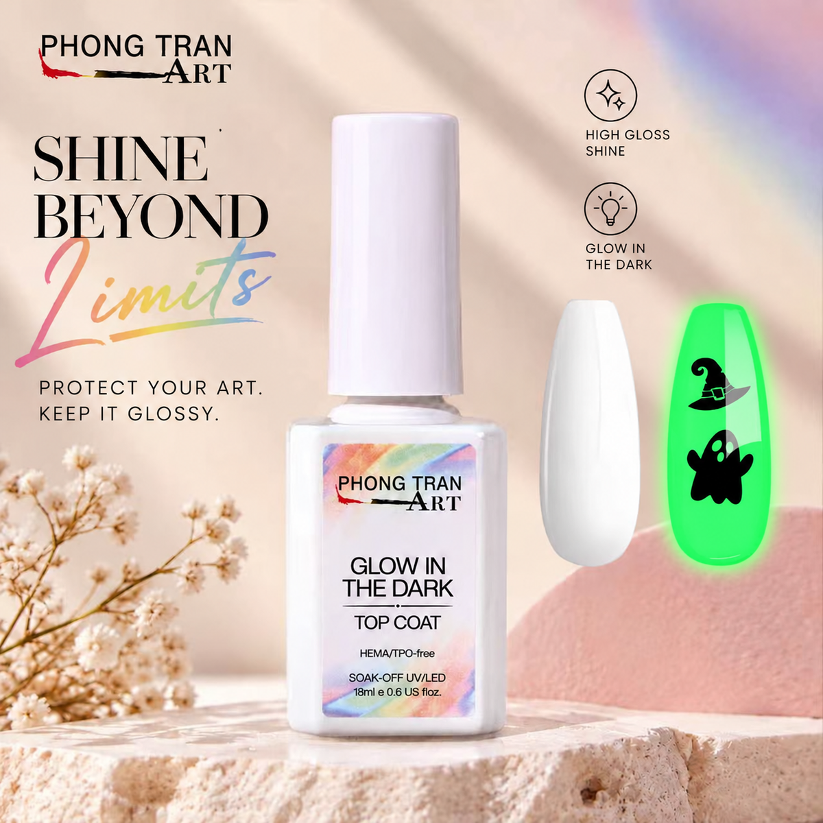 Glow in The Dark Gel Top Coat (New)