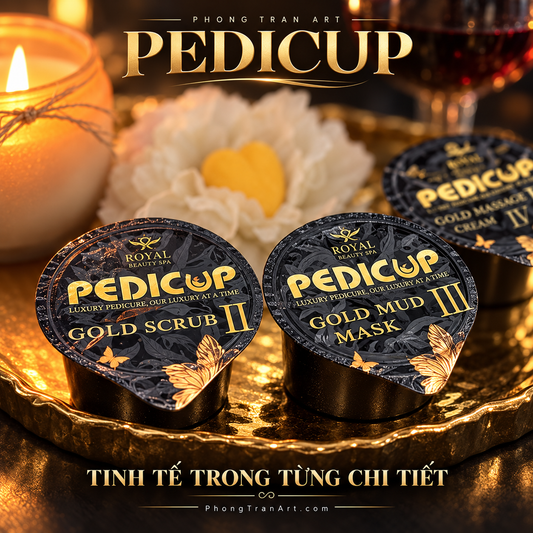 Golden Deluxe 5 Steps Làm Chân Super Luxury Golden PediCup